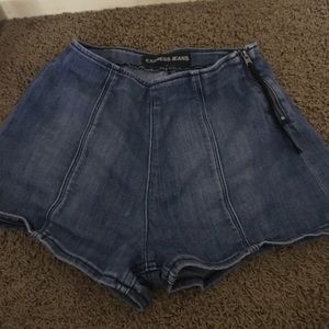 Express high waisted jean shorts